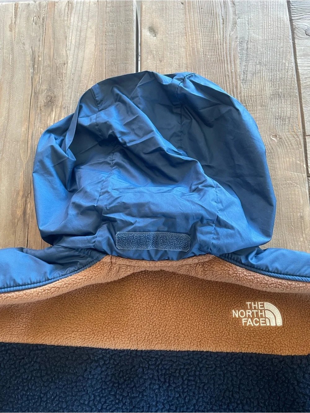 The North Face Kids Navy & Brown Puffer-Panel Fleece Jacket